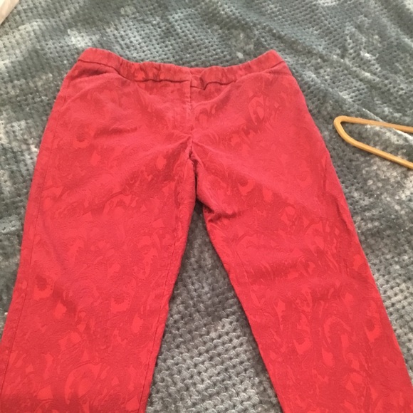 White House Black Market Pants - WHBM Damask Patterned Ankle Pants